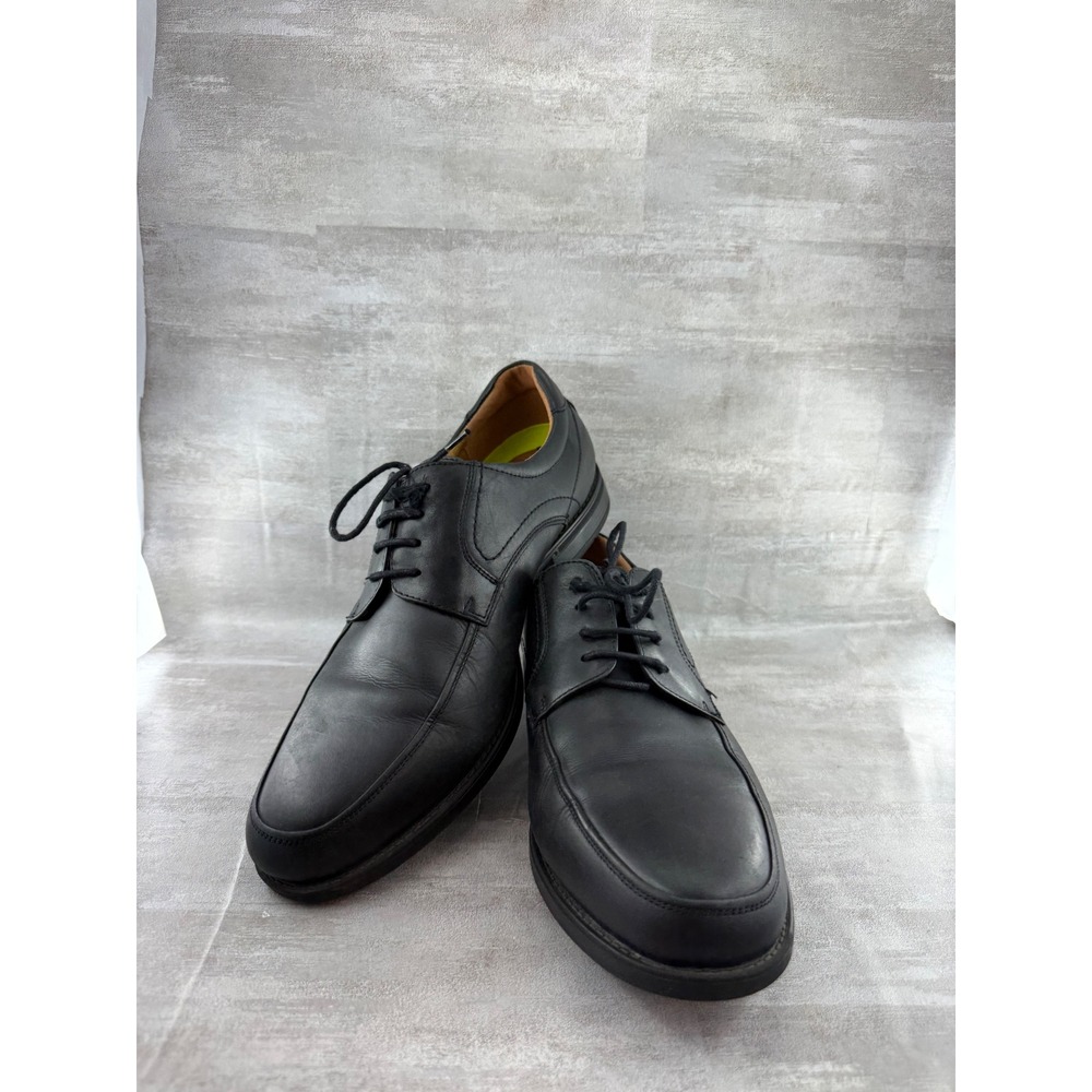 Florsheim Comfortech Ortholite Black Leather Moc Toe Derby Shoes 12136-001 10.5D